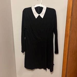 Black dress white color